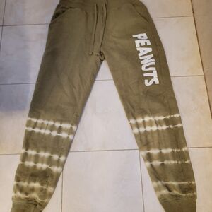 Peanuts Olive Green Jogger Pants